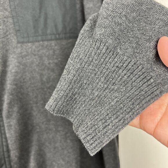 Refectory London Sweater Jacket Men Extra Large Grey Black Snap Button Zip Knit - Picture 9 of 13